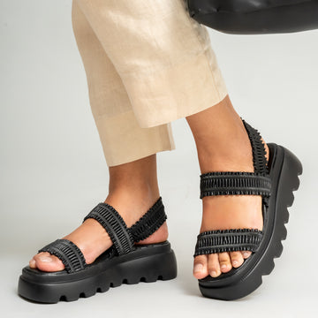 Not That Serious - Black Everyday Platform Sandals