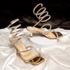 And I Moved On - Gold Partywear Heels