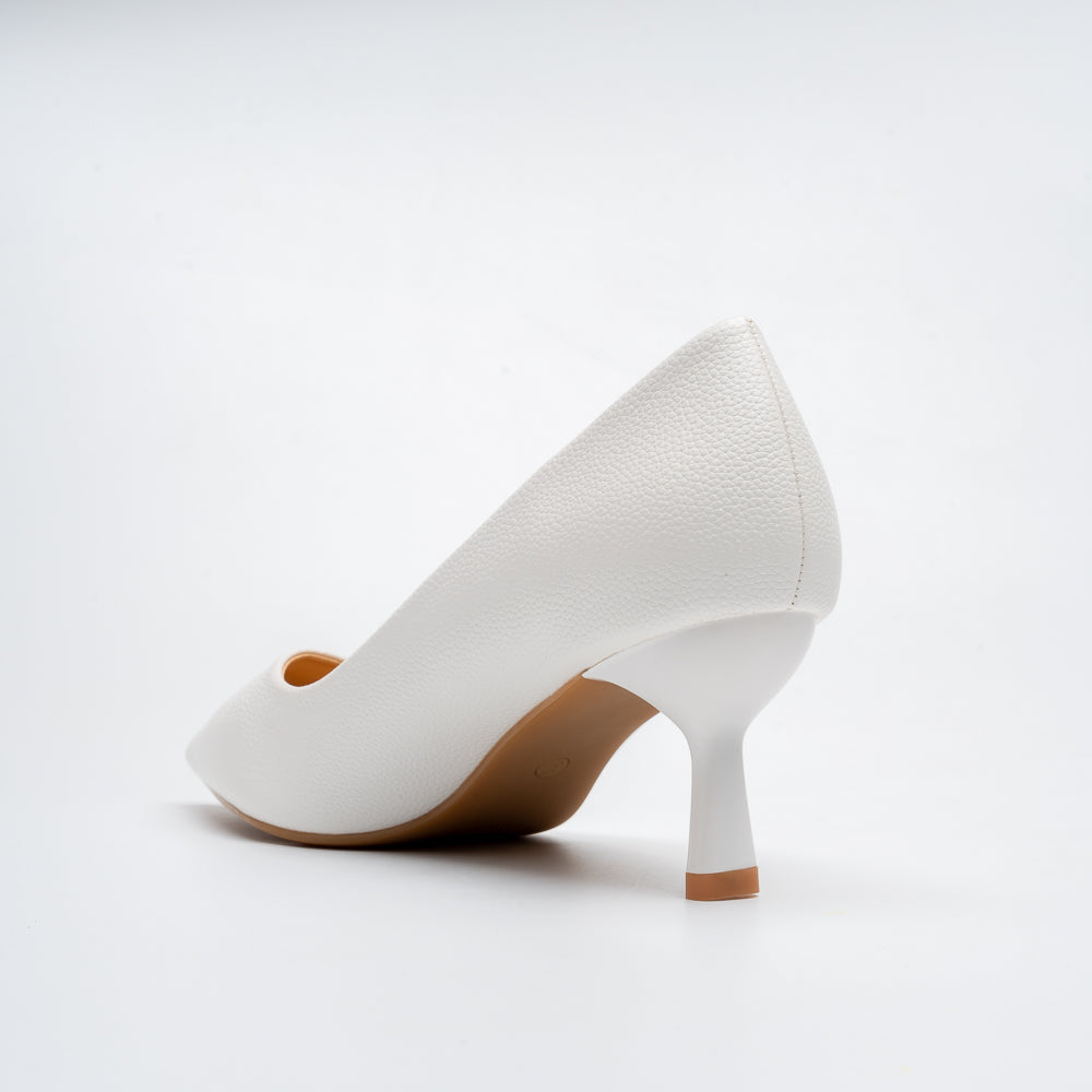 Celeste Classic Pointed Toe Pumps - White - view 5