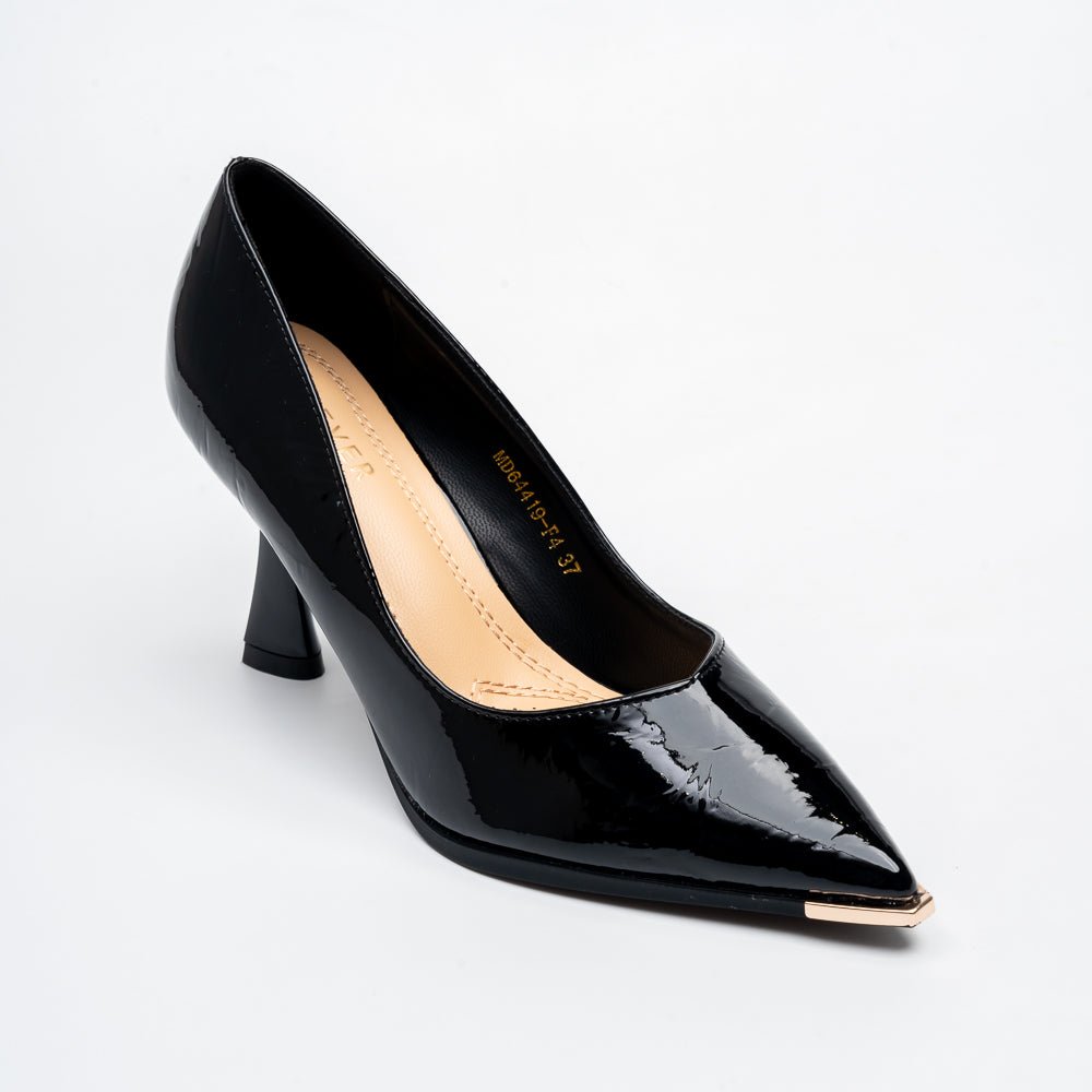 Aurora Metal Tip Pointed Toe Pumps - Black - view 2