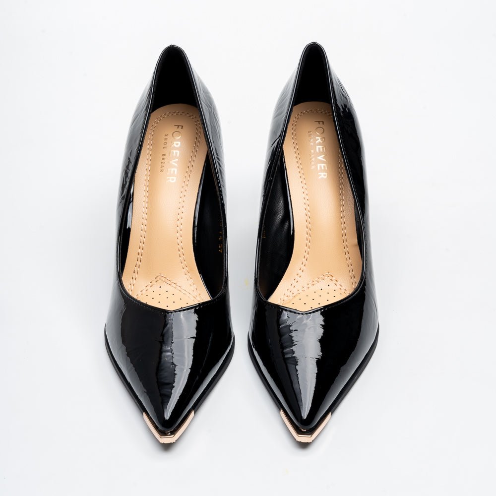 Aurora Metal Tip Pointed Toe Pumps - Black - view 3