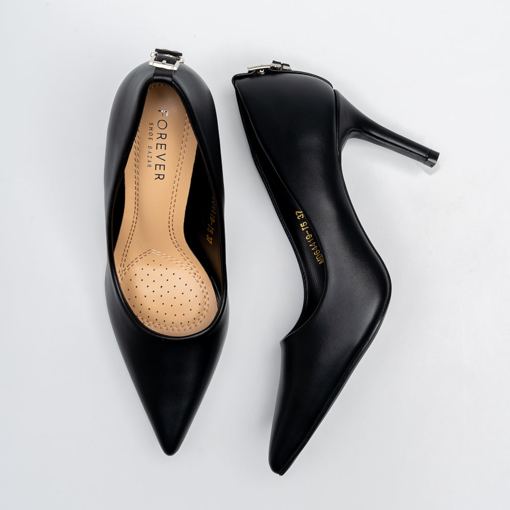 Signature Pointed Toe Pumps - Black - view 4