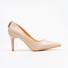 Signature Pointed Toe Pumps - Beige