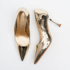 Noir Classic - Gold Patent Pointed Pump - view 4