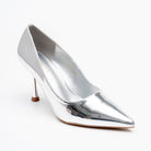 Noir Classic - Silver Patent Pointed Pump - view 2