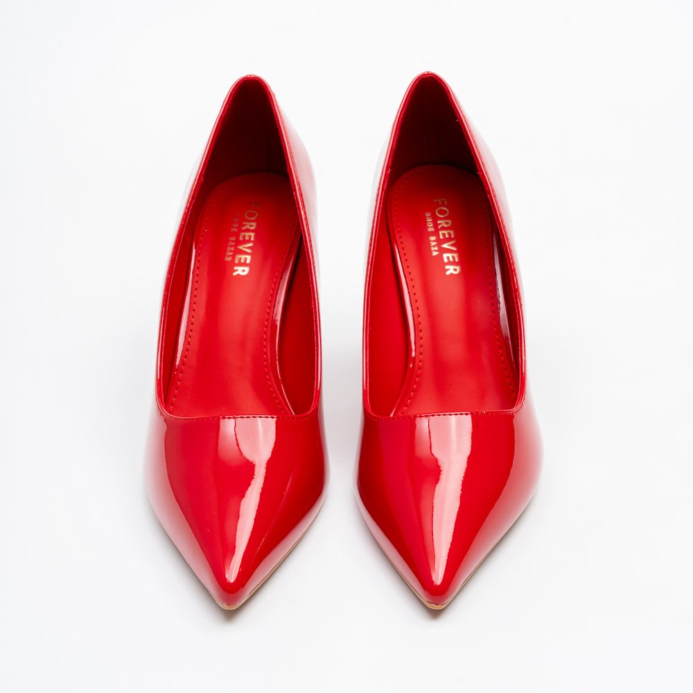 Noir Classic - Red Patent Pointed Pump - view 3