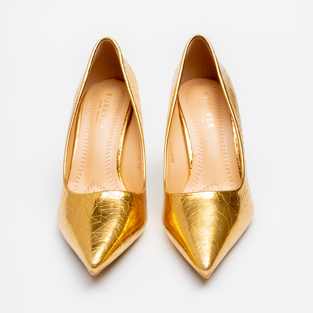 Vipera Luxe Pointed Toe Pumps - Gold - view 3