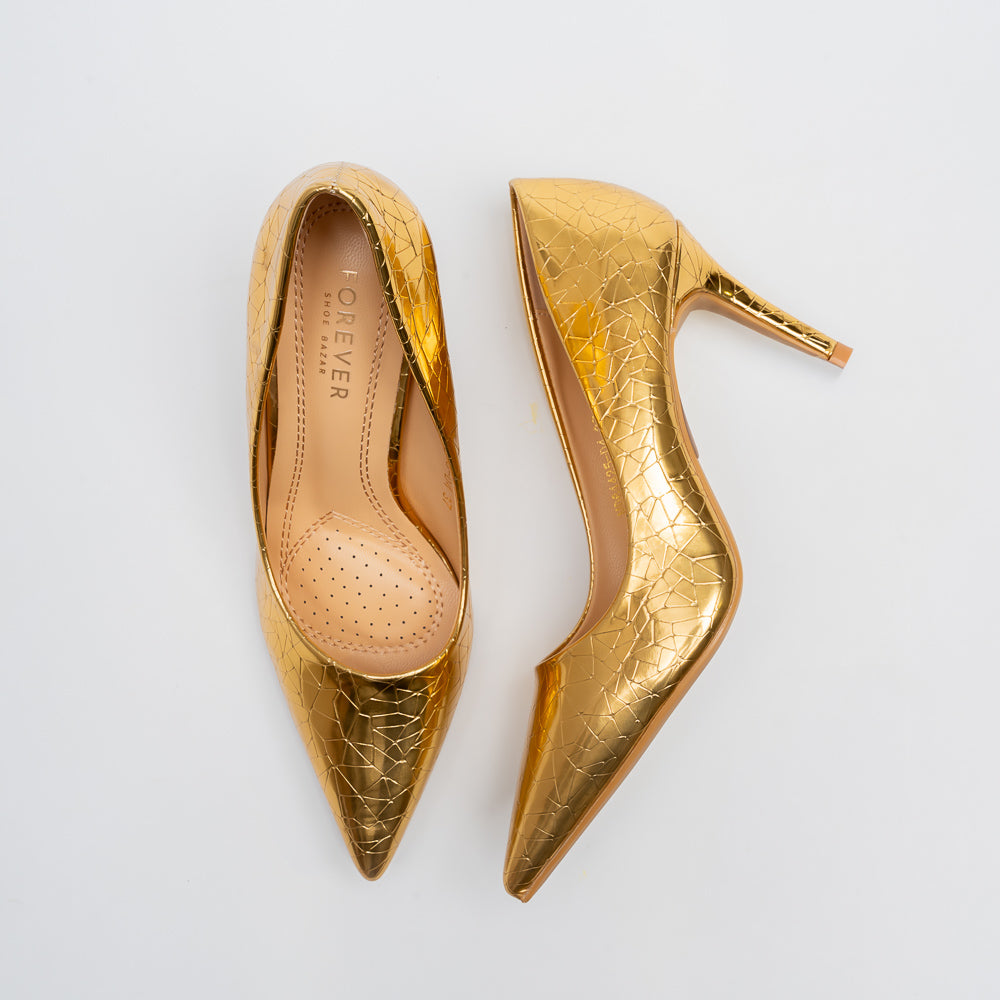 Vipera Luxe Pointed Toe Pumps - Gold - view 4