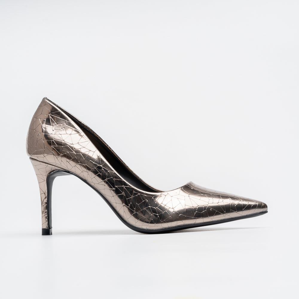 Vipera Luxe Pointed Toe Pumps - Gun Metal