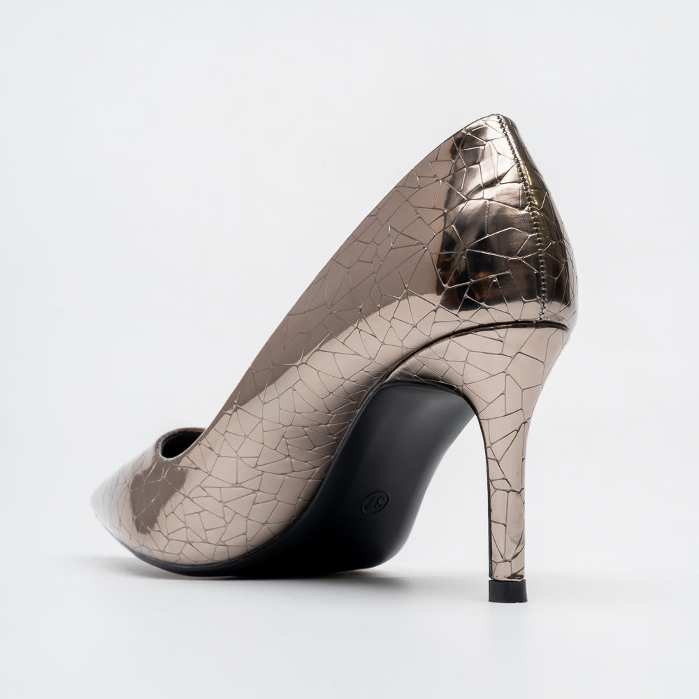 Vipera Luxe Pointed Toe Pumps - Gun Metal - view 5