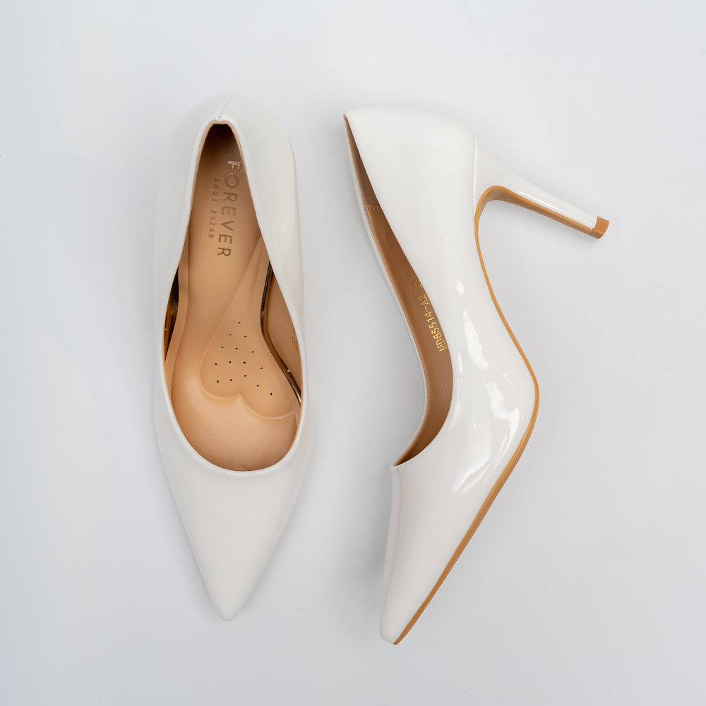 Valencia Signature Pointed Pumps - White - view 4