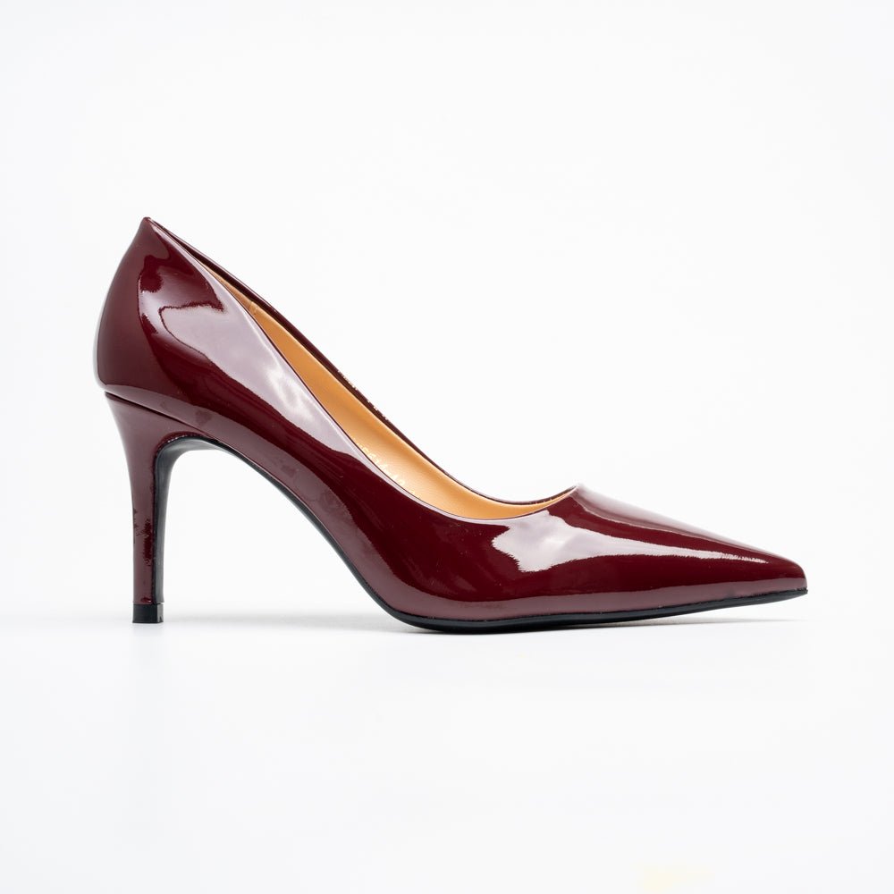 Valencia Signature Pointed Pumps - Maroon