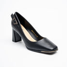 Vienna Buckle Block Heel Pumps - Black - view 2