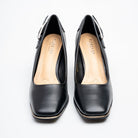 Vienna Buckle Block Heel Pumps - Black - view 3
