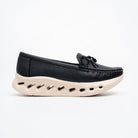 Perforated Posh - Black Loafers