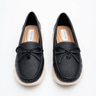 Perforated Posh - Black Loafers - view 3