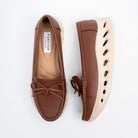 Perforated Posh - Brown Loafers - view 4