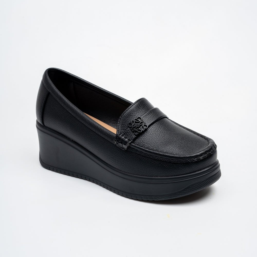 Arvello Comfort Platform Loafers - Black - view 2