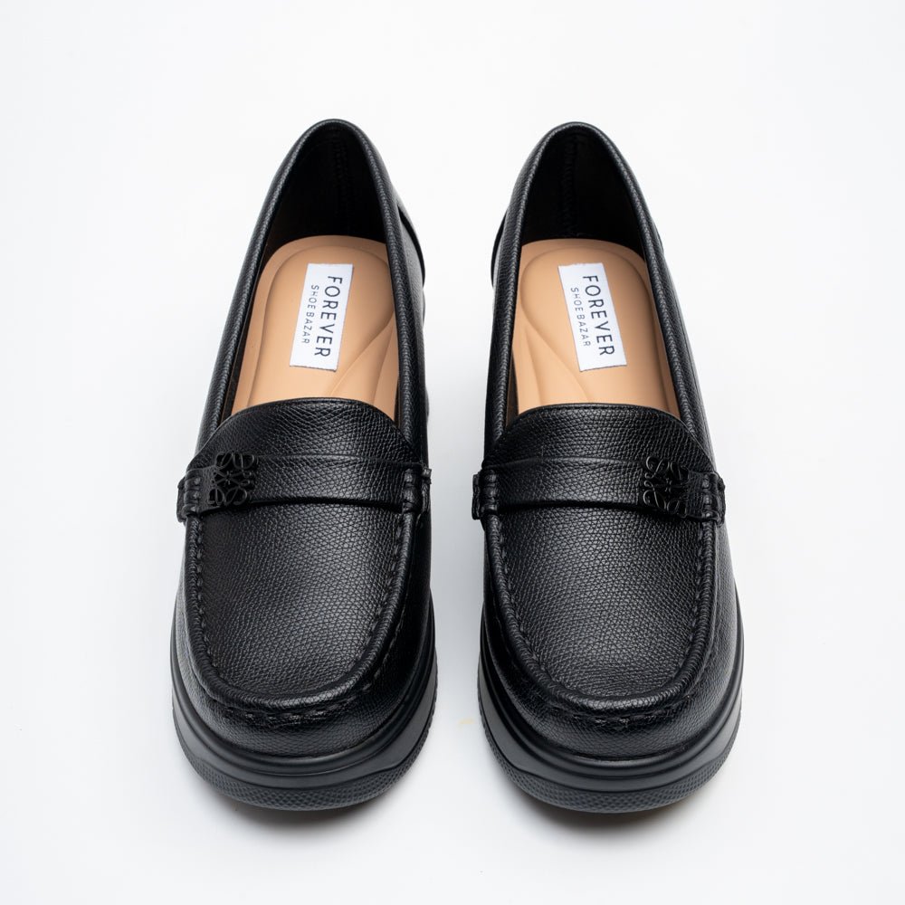 Arvello Comfort Platform Loafers - Black - view 3