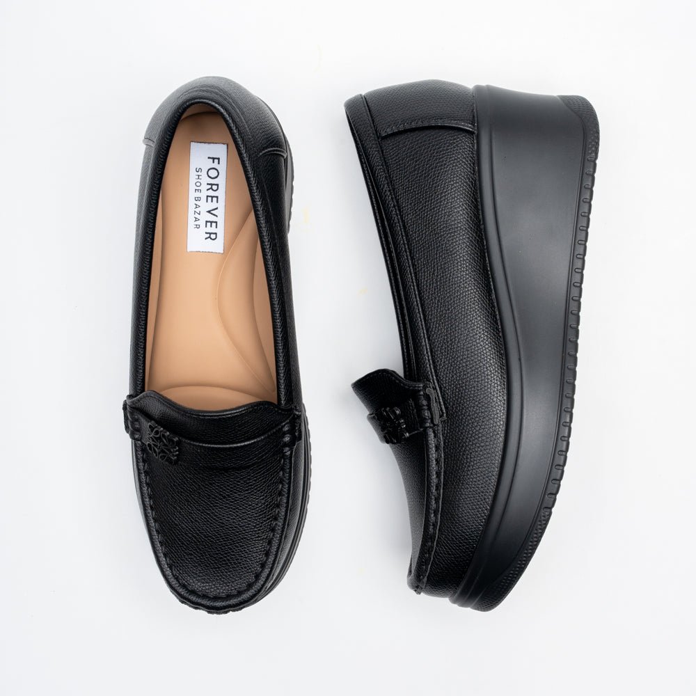 Arvello Comfort Platform Loafers - Black - view 4