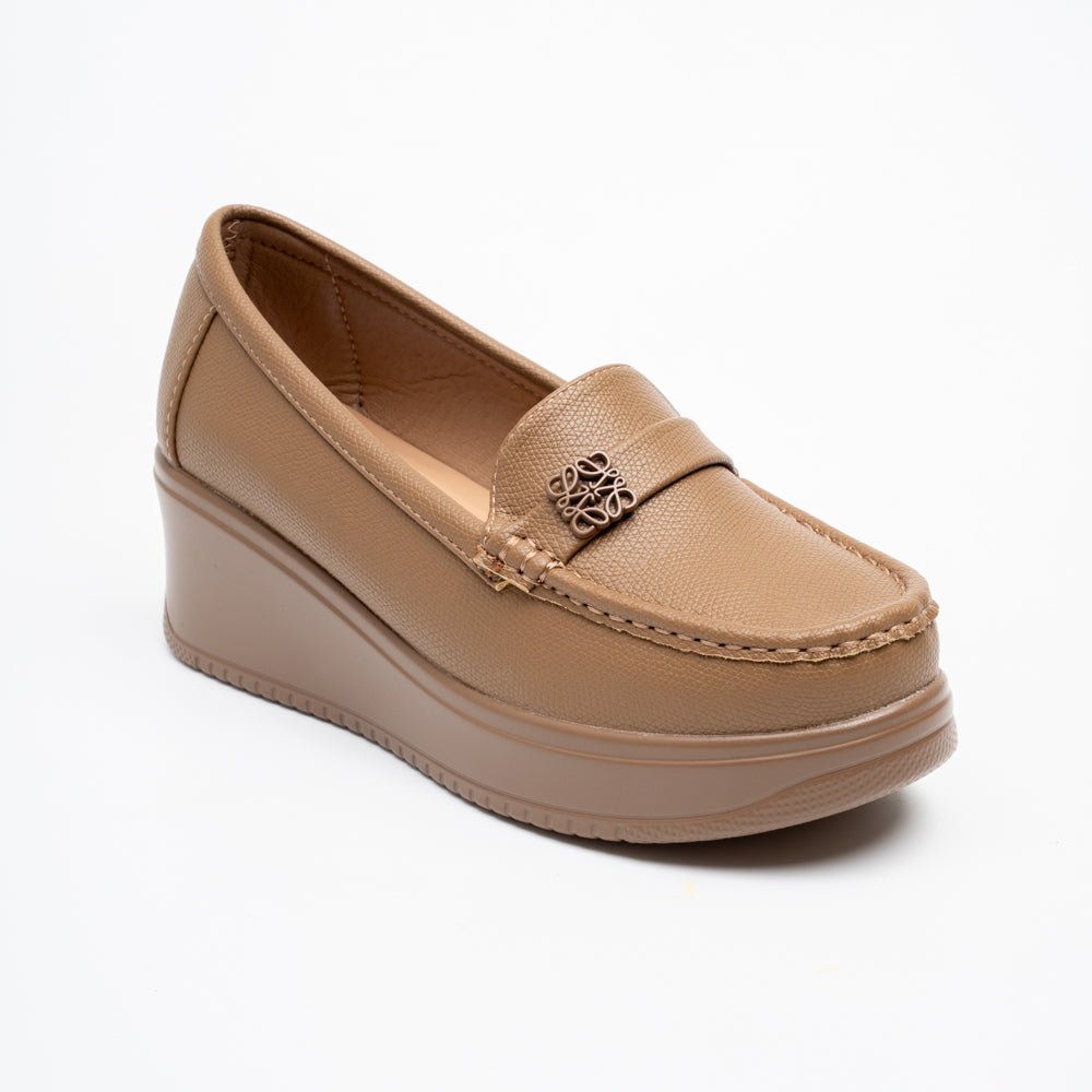 Arvello Comfort Platform Loafers - Khaki - view 2