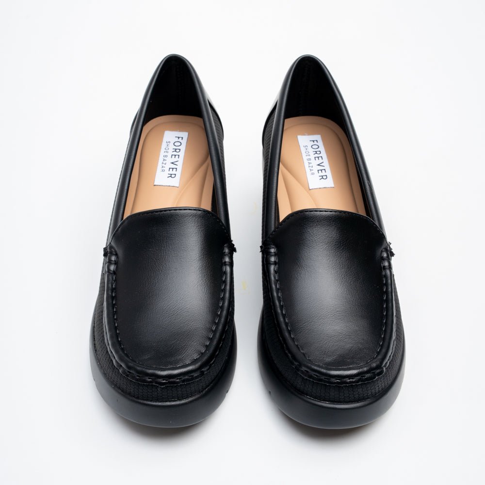 Orlana Comfort Wedge Loafers - Black - view 3