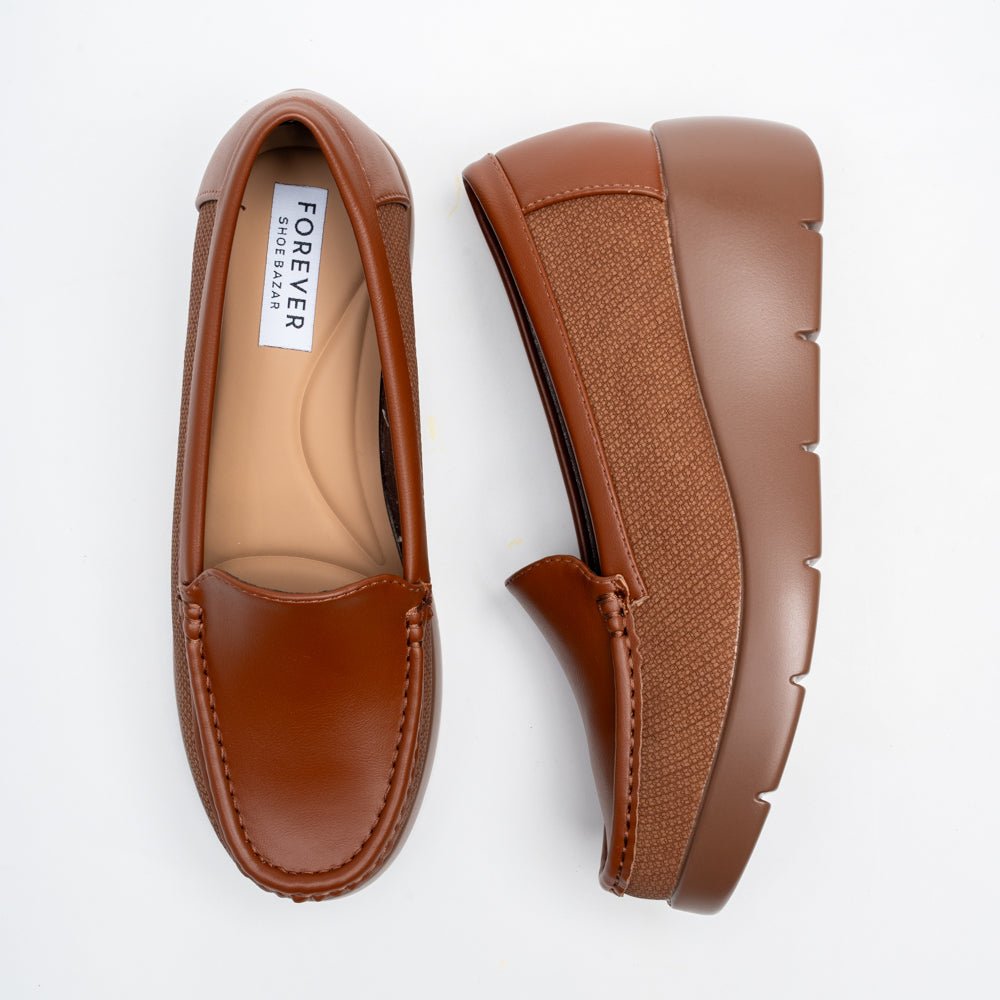 Orlana Comfort Wedge Loafers - Brown - view 4