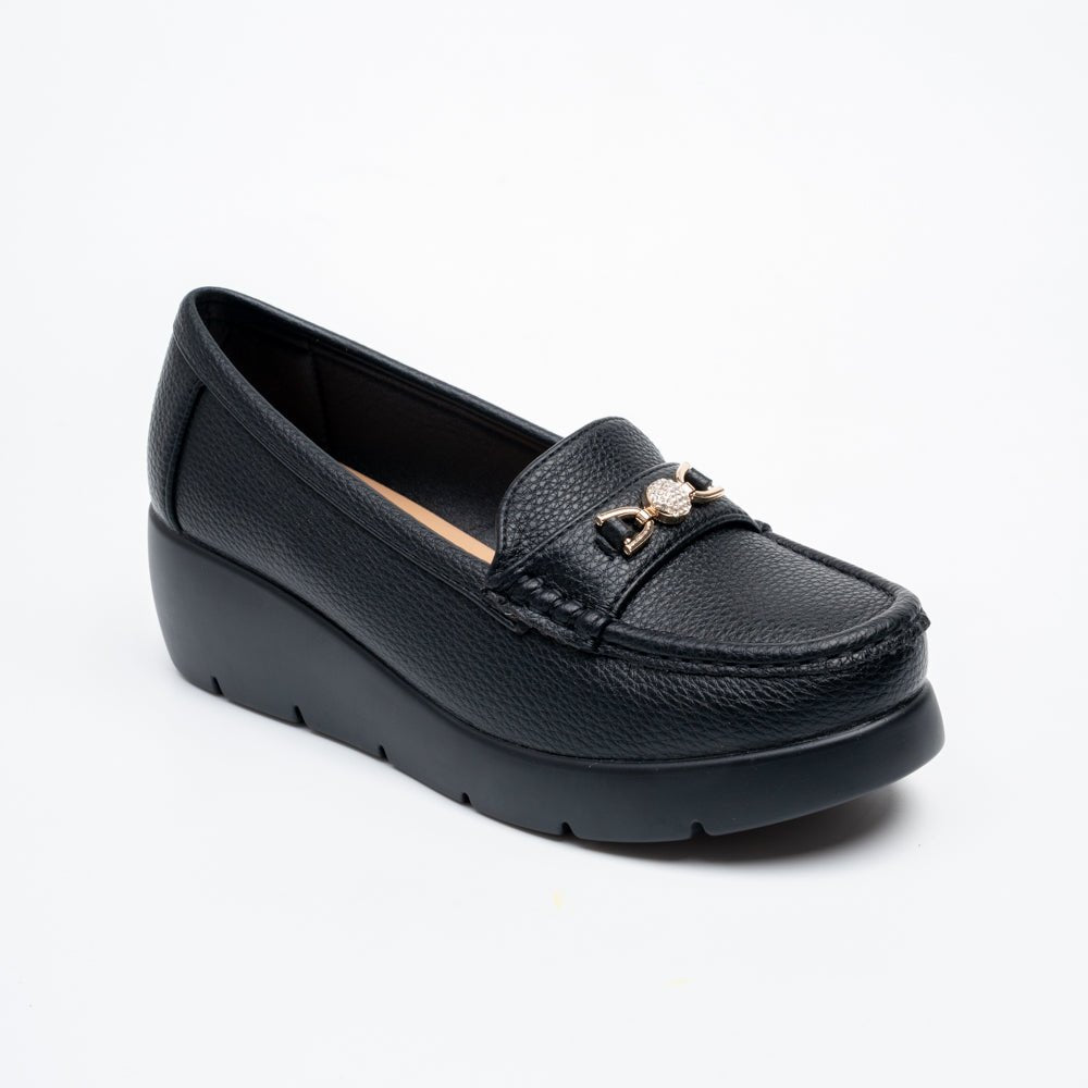 Arden Luxe Chain Loafers - Black - view 2
