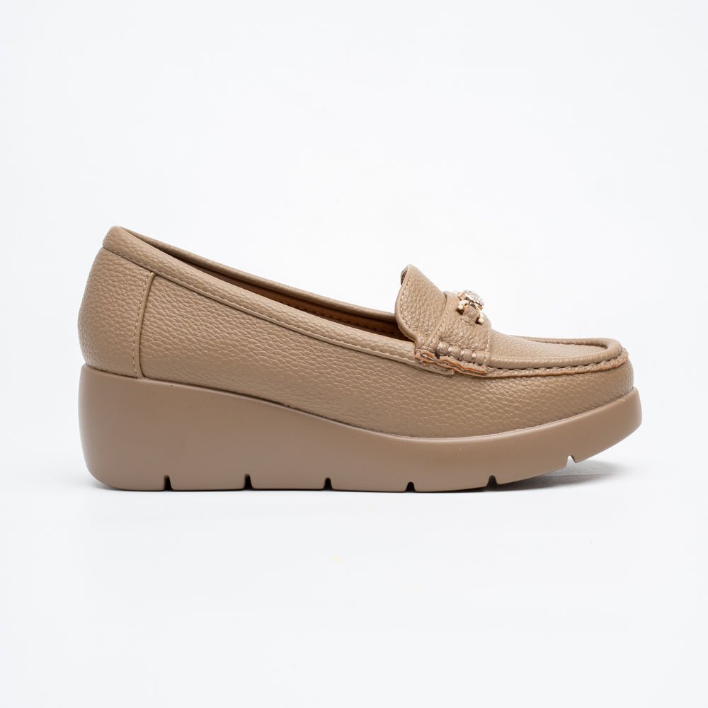 Arden Luxe Chain Loafers - Khaki
