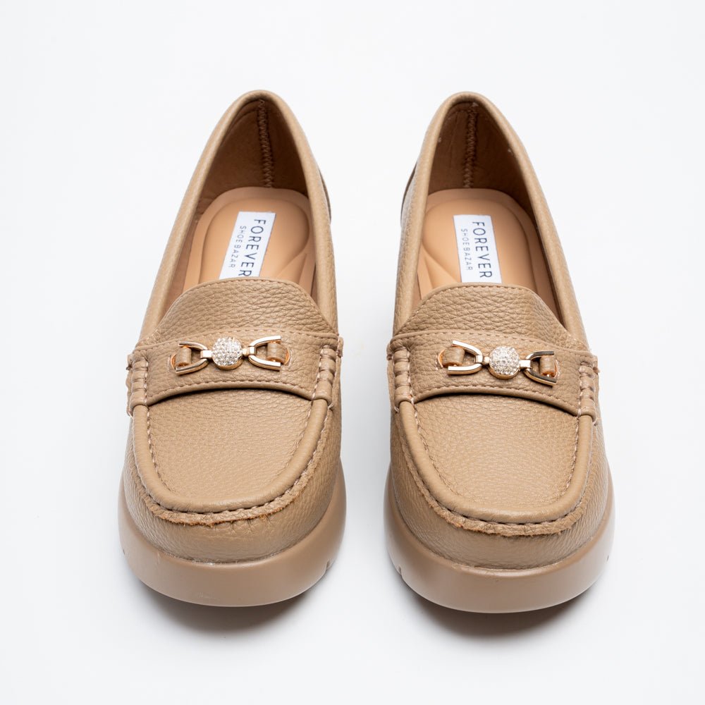 Arden Luxe Chain Loafers - Khaki - view 3