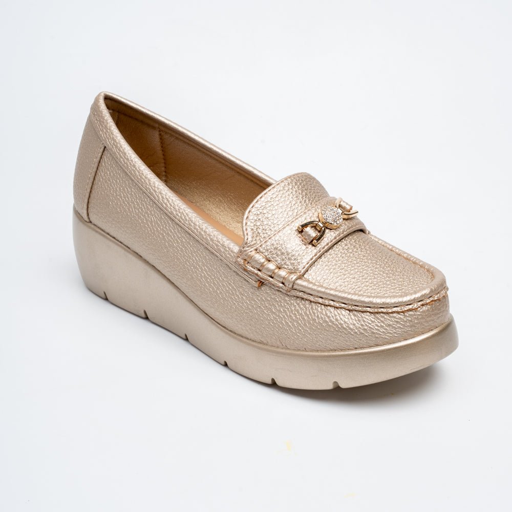 Arden Luxe Chain Loafers - Gold - view 2