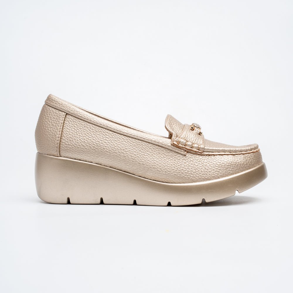 Arden Luxe Chain Loafers - Gold