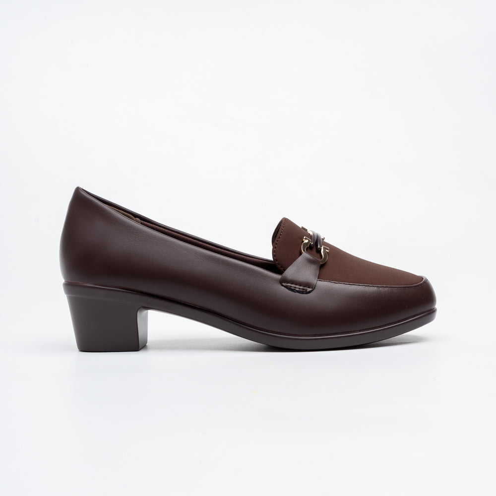 Montara Horsebit Loafer Heels - Coffee