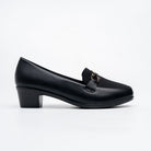 Montara Horsebit Loafer Heels - Black