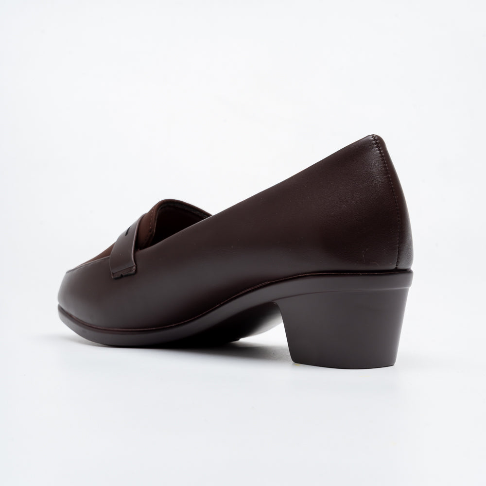 Torvina Office Penny Loafer Heels - Coffee - view 5