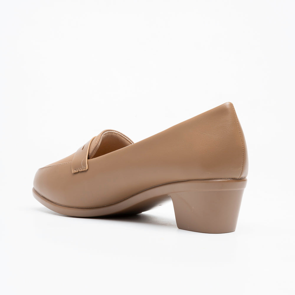 Torvina Office Penny Loafer Heels - Khaki - view 5