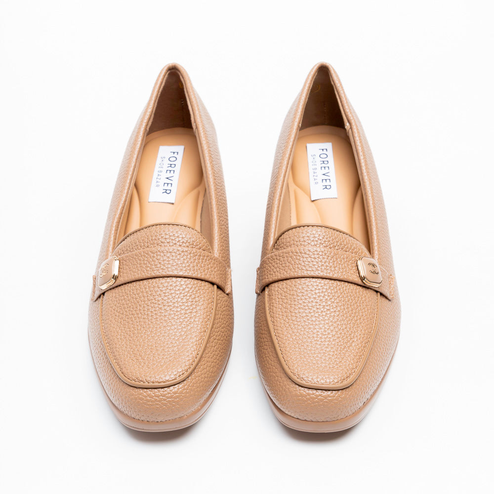 Cavina Strap Loafer Heels - Khaki - view 3