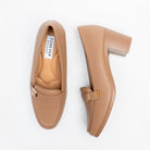 Cavina Strap Loafer Heels - Khaki - view 4