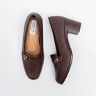 Cavina Strap Loafer Heels - Coffee - view 4