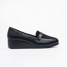 Arlena Comfort Wedge Loafers - Black