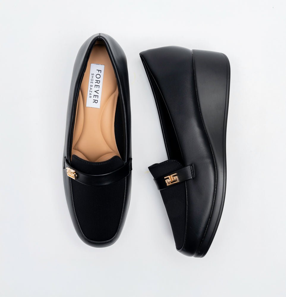 Arlena Comfort Wedge Loafers - Black - view 4