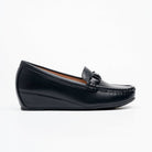 Elvora Chain Comfort Loafers - Black