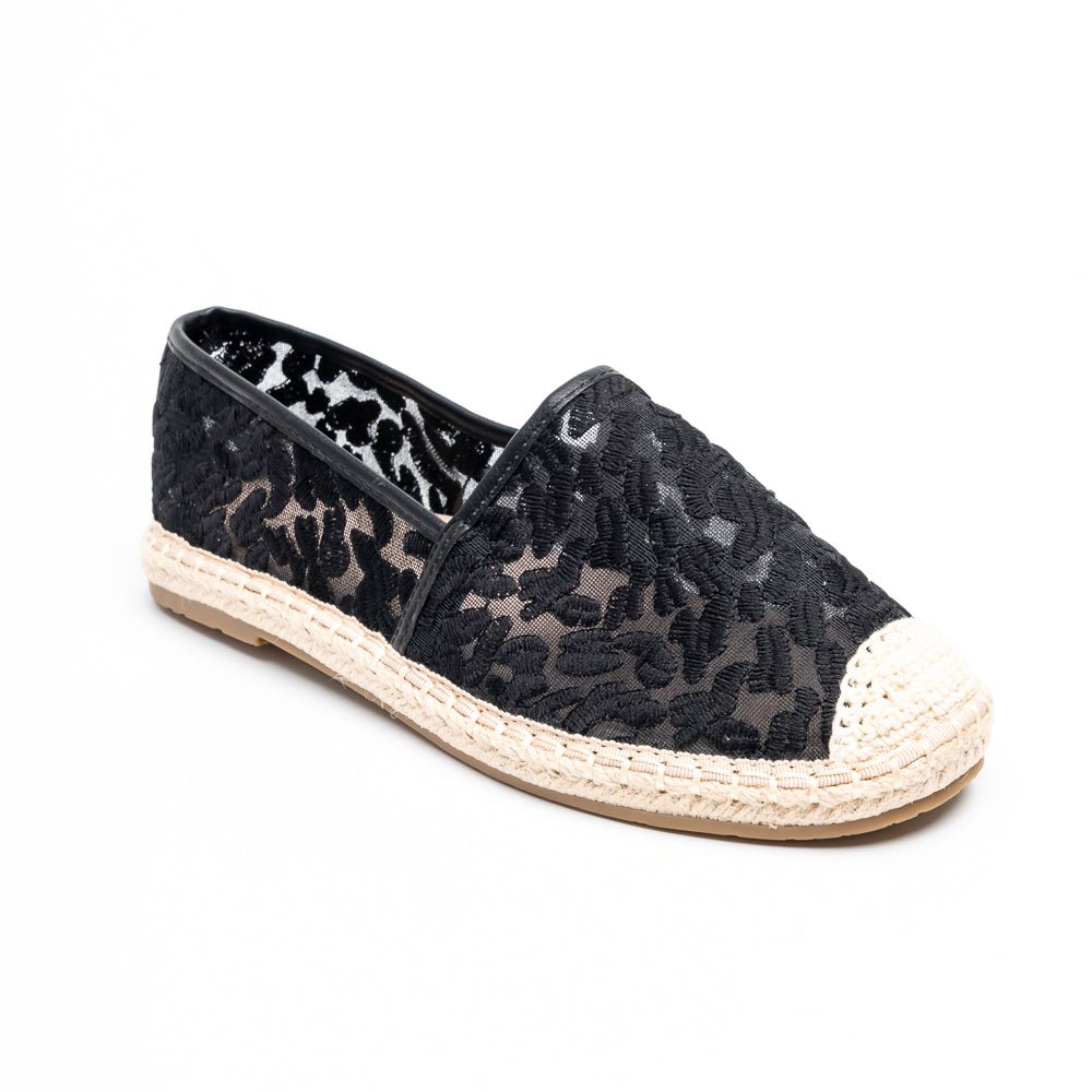 Blossom Lace Rope - Black Espradrilles - view 2