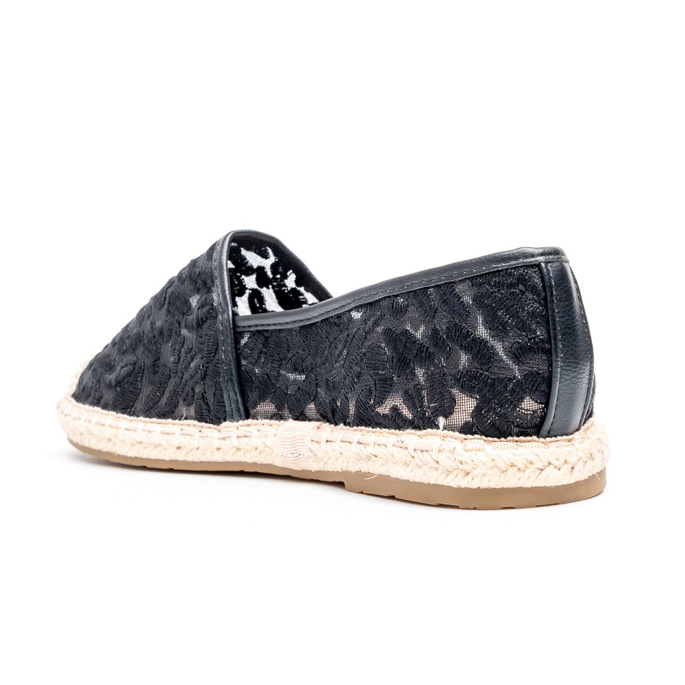 Blossom Lace Rope - Black Espradrilles - view 5