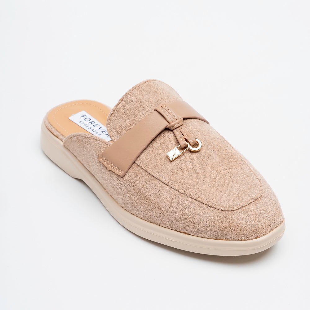 Santino Suede Mule Loafers - Khaki - view 2