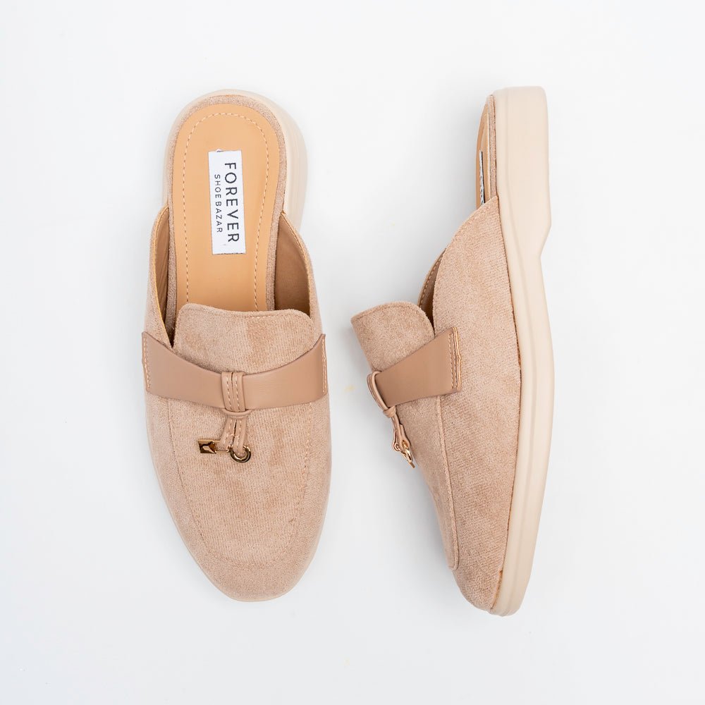 Santino Suede Mule Loafers - Khaki - view 4
