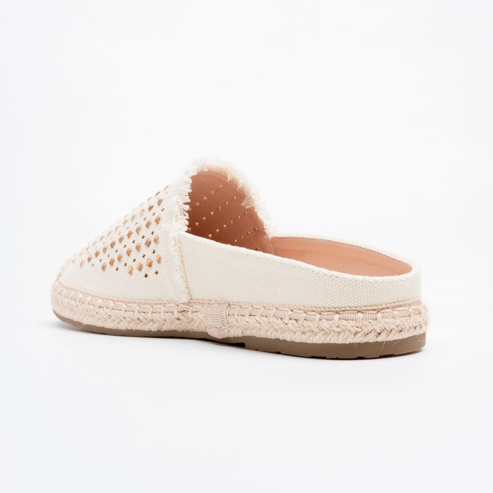 Azure Weave Resort Mules - Beige - view 5