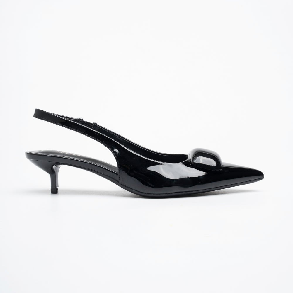 Gilded Vine - Black Casual Slingback
