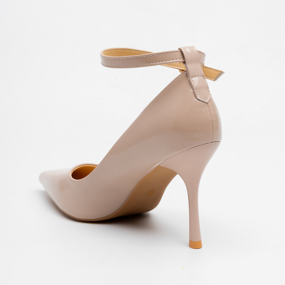 Marseille Ankle-Strap Stiletto Pumps - Beige - view 5