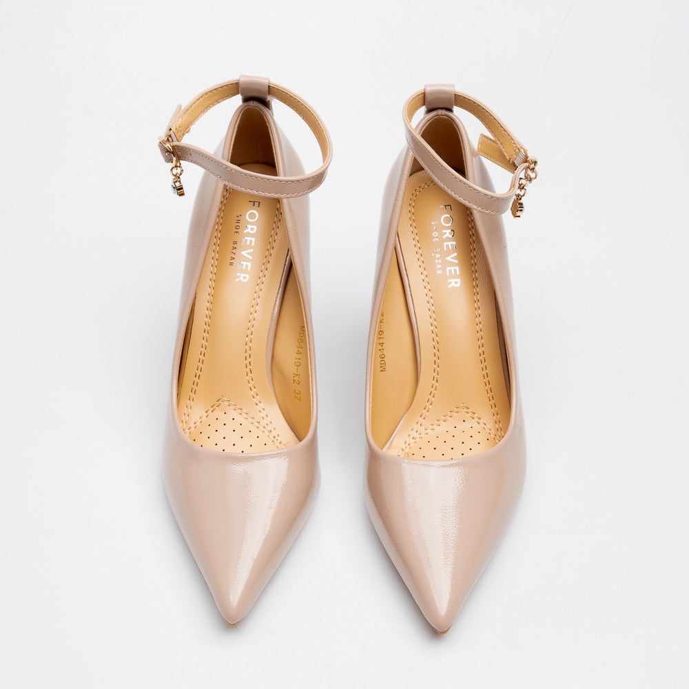 Marseille Ankle-Strap Stiletto Pumps - Beige - view 3